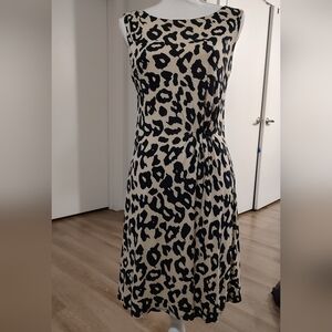 Loft Mob wife Cheetah leopard print ruched dress